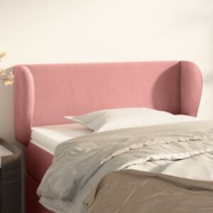 Pood24 voodipeats servadega, roosa, 83x23x78/88 cm, samet