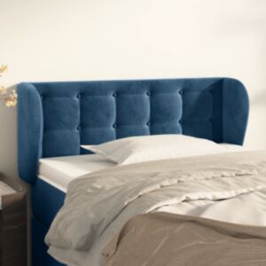 Pood24 voodipeats servadega, tumesinine, 83x23x78/88 cm, samet