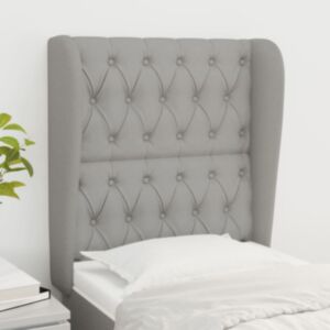 Pood24 voodipeats servadega, helehall, 83x23x118/88 cm, kangas