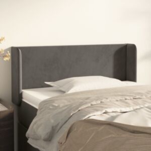Pood24 voodipeats servadega, tumehall, 93x16x78/88 cm, samet