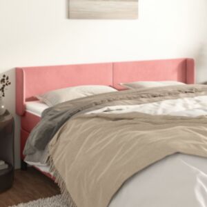 Pood24 voodipeats servadega, roosa, 183x16x78/88 cm, samet