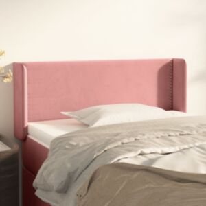 Pood24 voodipeats servadega, roosa, 83x16x78/88 cm, samet