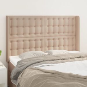 Pood24 voodipeats servadega, cappuccino, 147x16x118/128 cm, kunstnahk