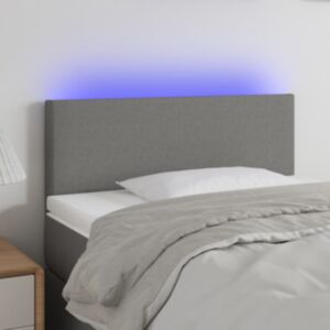 Pood24 LED-voodipeats, tumehall, 80x5x78/88 cm, kangas