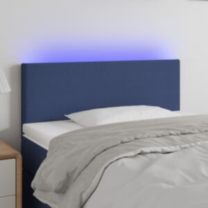 Изголовье Pood24 LED, синее, 80x5x78/88 см, ткань