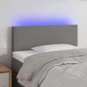 Pood24 LED-voodipeats, tumehall, 90x5x78/88 cm, kangas
