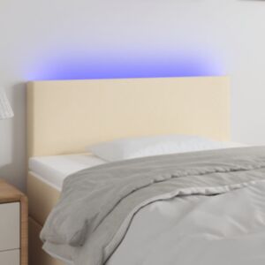 Изголовье Pood24 LED, кремовый, 90x5x78/88 см, ткань