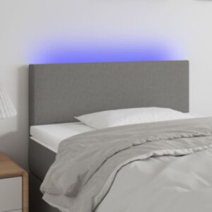 Pood24 LED-voodipeats, tumehall, 100x5x78/88 cm, kangas