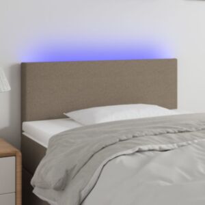 Pood24 LED-voodipeats, pruunikashall, 100x5x78/88 cm, kangas