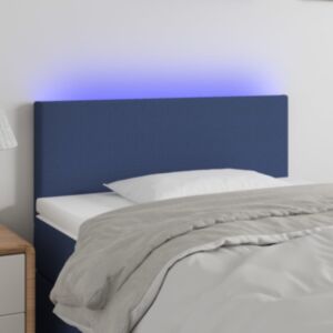Pood24 LED-voodipeats, sinine, 100x5x78/88 cm, kangas