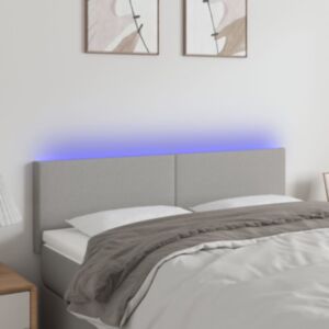 Pood24 LED-voodipeats, helehall, 144x5x78/88 cm, kangas