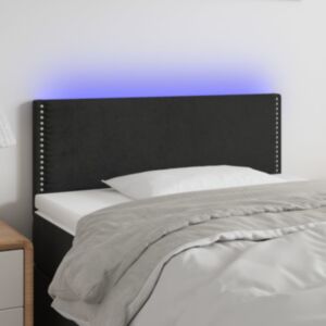 Pood24 LED-voodipeats, must, 80x5x78/88 cm, samet