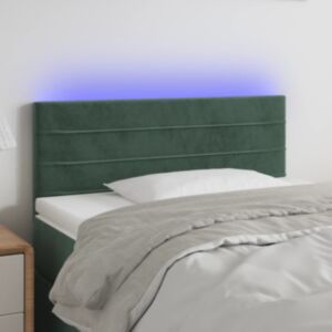 Pood24 LED-voodipeats, tumeroheline, 90x5x78/88 cm, samet