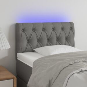 Pood24 LED-voodipeats, tumehall, 80x7x78/88 cm, kangas