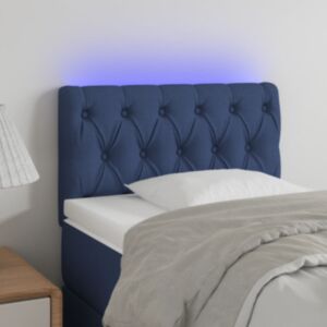 Pood24 LED-voodipeats, sinine, 80x7x78/88 cm, kangas