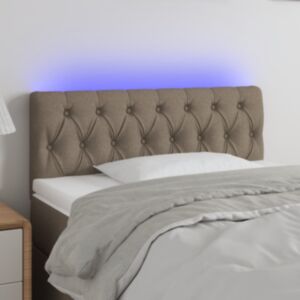 Pood24 LED-voodipeats, pruunikashall, 90x7x78/88 cm, kangas