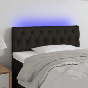 Pood24 LED-voodipeats, must, 100x7x78/88 cm, kangas