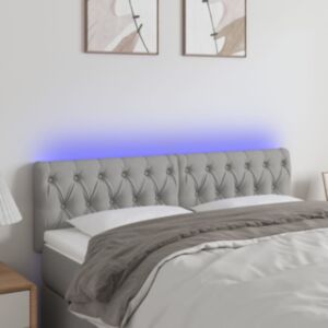 Pood24 LED-voodipeats, helehall, 160x7x78/88 cm, kangas