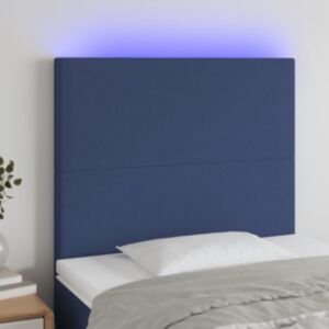 Pood24 LED-voodipeats, sinine, 80x5x118/128 cm, kangas