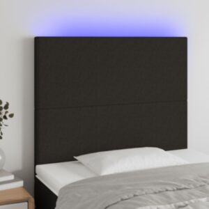 Pood24 LED-voodipeats, must, 90x5x118/128 cm, kangas