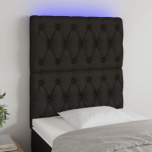 Pood24 LED-voodipeats, must, 80x7x118/128 cm, kangas