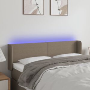 Pood24 LED-voodipeats, pruunikashall, 147x16x78/88 cm, kangas