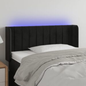 Pood24 LED-voodipeats, must, 103x16x78/88 cm, samet