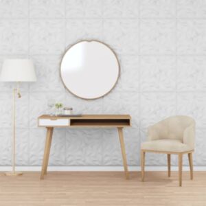 Pood24 seinapaneelid 48 tk, valge, 50 x 50 cm, EPS 12 m² ametüst