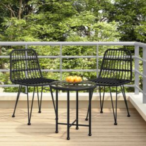 Pood24 aiatoolid, 2 tk, must, 48x62x84 cm, PE-rotang