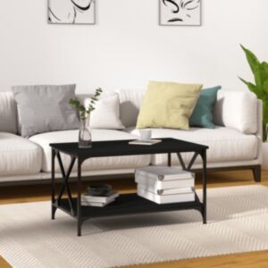 Pood24 kohvilaud, must, 80 x 50 x 45 cm, tehispuit ja raud