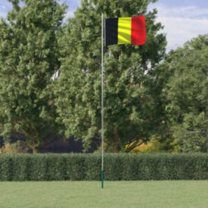 Pood24 Belgia lipp ja lipumast, 6,23 m, alumiinium