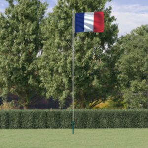 Pood24 Prantsusmaa lipp ja lipumast, 6,23 m, alumiinium
