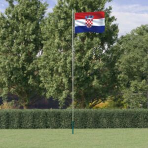 Pood24 Horvaatia lipp ja lipumast, 6,23 m, alumiinium
