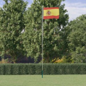 Pood24 Hispaania lipp ja lipumast, 6,23 m, alumiinium