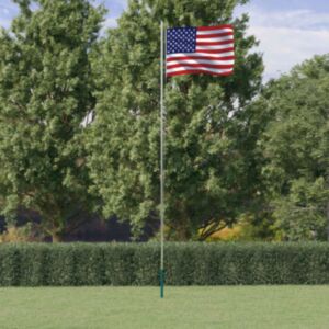 Pood24 Ameerika lipp ja lipumast, 6,23 m, alumiinium