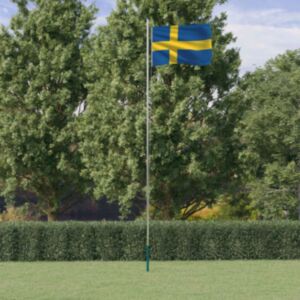 Pood24 Rootsi lipp ja lipumast, 6,23 m, alumiinium