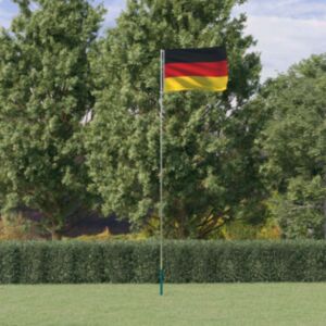Pood24 Saksamaa lipp ja lipumast, 5,55 m, alumiinium