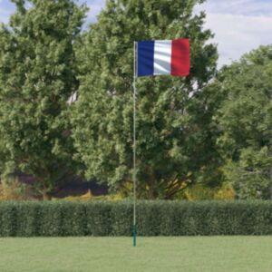Pood24 Prantsusmaa lipp ja lipumast, 5,55 m, alumiinium
