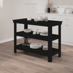 Верстак Pood24, черный, 110,5 x 50 x 80 см, дерево сосна