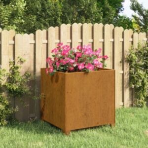 Pood24 jalgadega taimekast, rooste, 42 x 40 x 43 cm, Corten teras