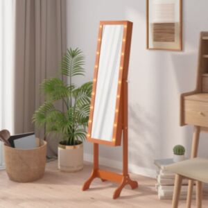 Pood24 eraldiseisev peegel LED-tuledega, 34 x 37 x 146 cm