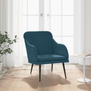 Pood24 tugitool, sinine, 63 x 76 x 80 cm, samet