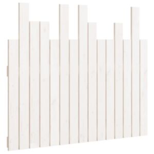 Pood24 seinale kinnitatav voodipeats, valge, 95,5x3x80 cm, männipuit