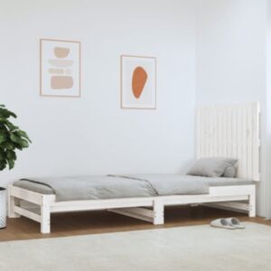 Pood24 seinale kinnitatav voodipeats, valge, 82,5x3x60 cm, männipuit