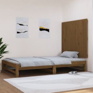 Pood24 seinale kinnitatav voodipeats, meepruun, 108x3x90 cm, männipuit