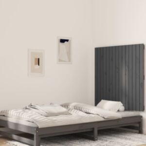 Pood24 seinale kinnitatav voodipeats, hall, 95,5x3x90 cm, männipuit