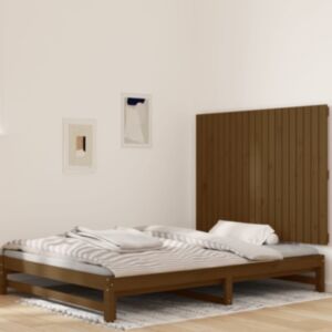 Pood24 seinale kinnitatav voodipeats, meepruun, 127,5x3x90cm männipuit