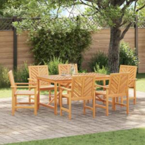 Pood24 Aia söögilaudade komplekt 7 pcs Pruun 150 x 90 x 74 cm