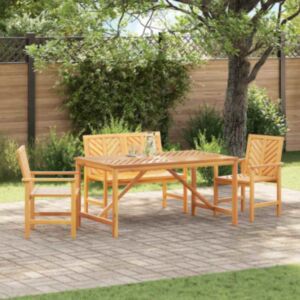 Pood24 Aia söögilaudade komplekt 4 pcs Pruun 150 x 90 x 74 cm