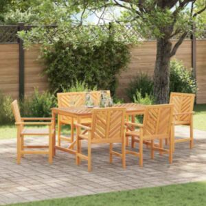 Pood24 Aia söögilaudade komplekt 6 pcs Pruun 150 x 90 x 74 cm